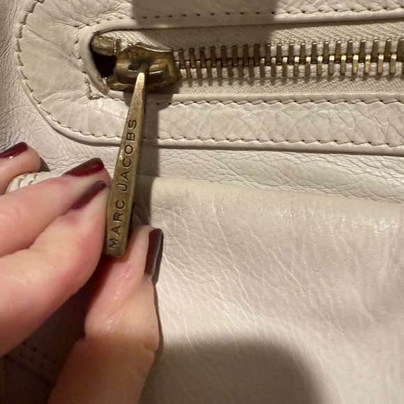 Marc Jacobs Vintage Y2K Stella Leather Satchel Cream  Brass Hardware Rare - Picture 3 of 16